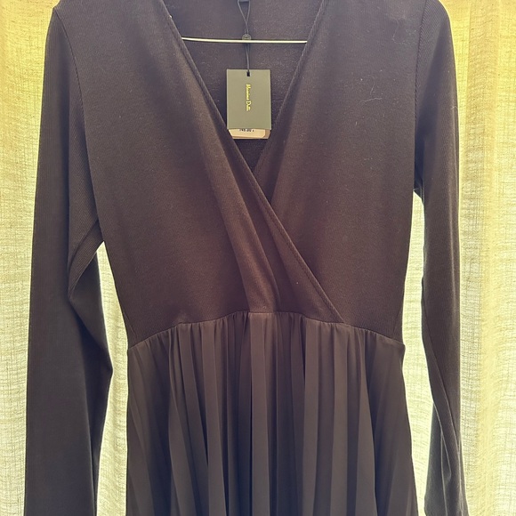 NWT Massimo Dutti Full Length Black Dress - Picture 4 of 4